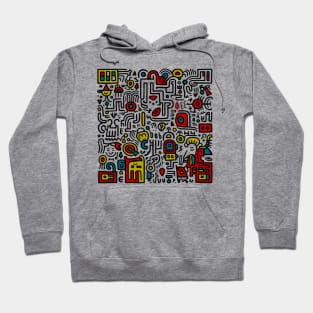 Pop Art Abstract (Haring Inspired) Hoodie